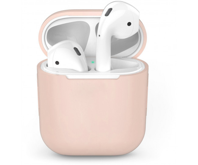 Чохол для Airpods Silicon Case Pink Sand